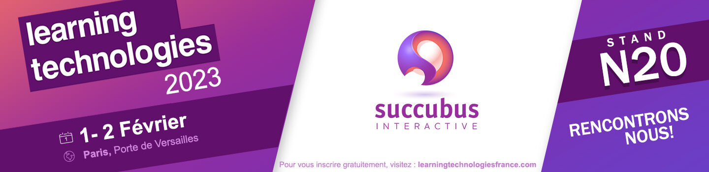 Succubus Interactive et E-testing au Learning Technologies 2023