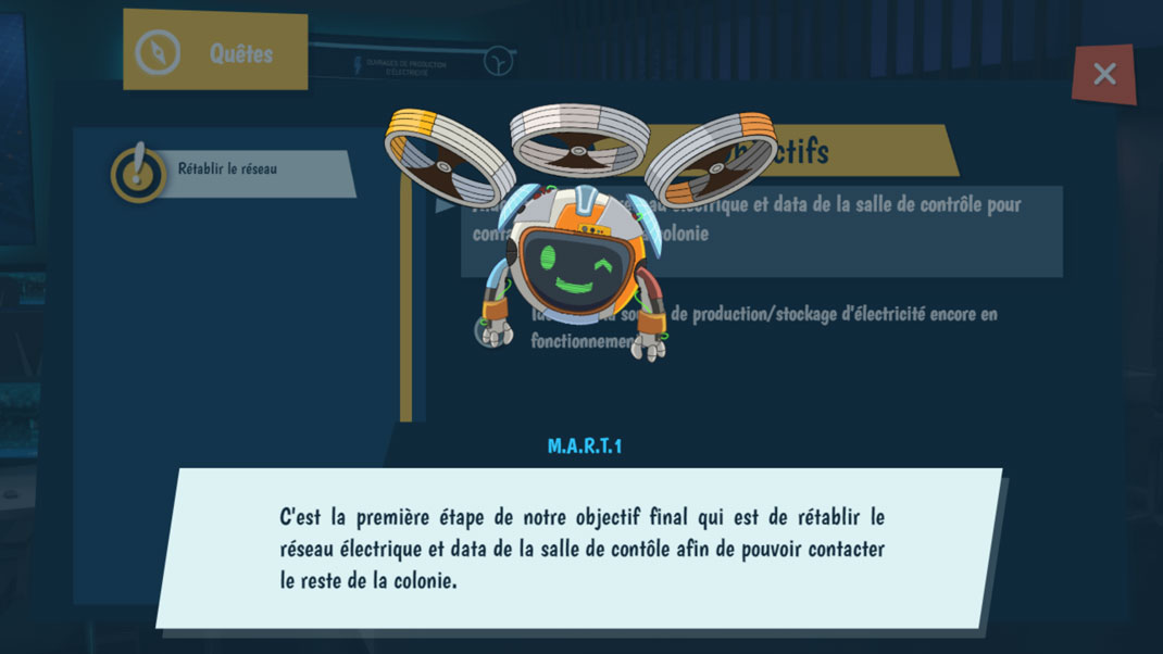 Capture d'écran du serious game After Storm de la FNTP