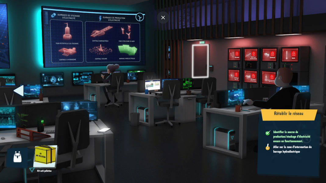 Capture d'écran du serious game After Storm de la FNTP