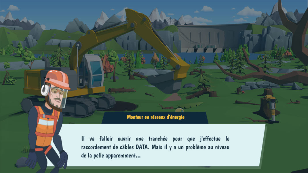 Capture d'écran du serious game After Storm de la FNTP