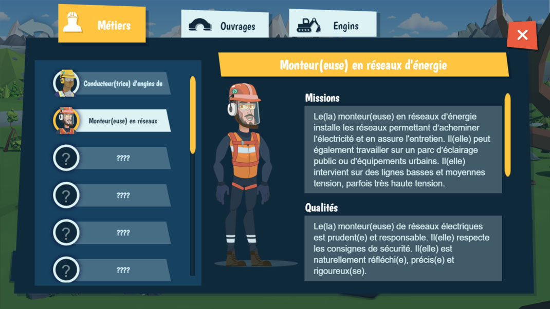 Capture d'écran du serious game After Storm de la FNTP