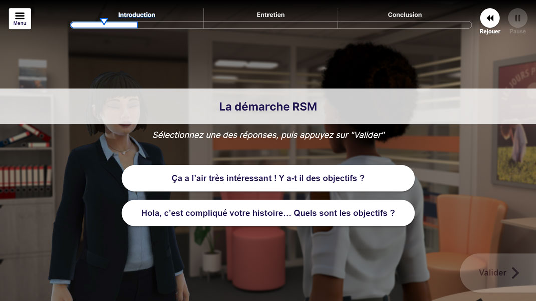 formation-rse-rsm-responsabilite-societale-entreprises-mutualiste-serious-game-screenshot3 Capture d'écran du serious game de Formation à la RSE / RSM